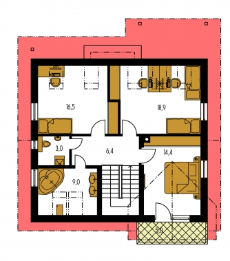 Floor plan of second floor - PREMIER 180